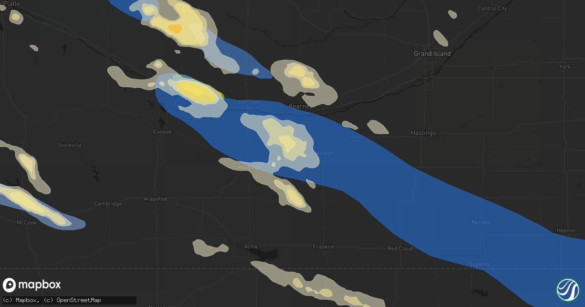 Hail map in Axtell, NE on July 30, 2026
