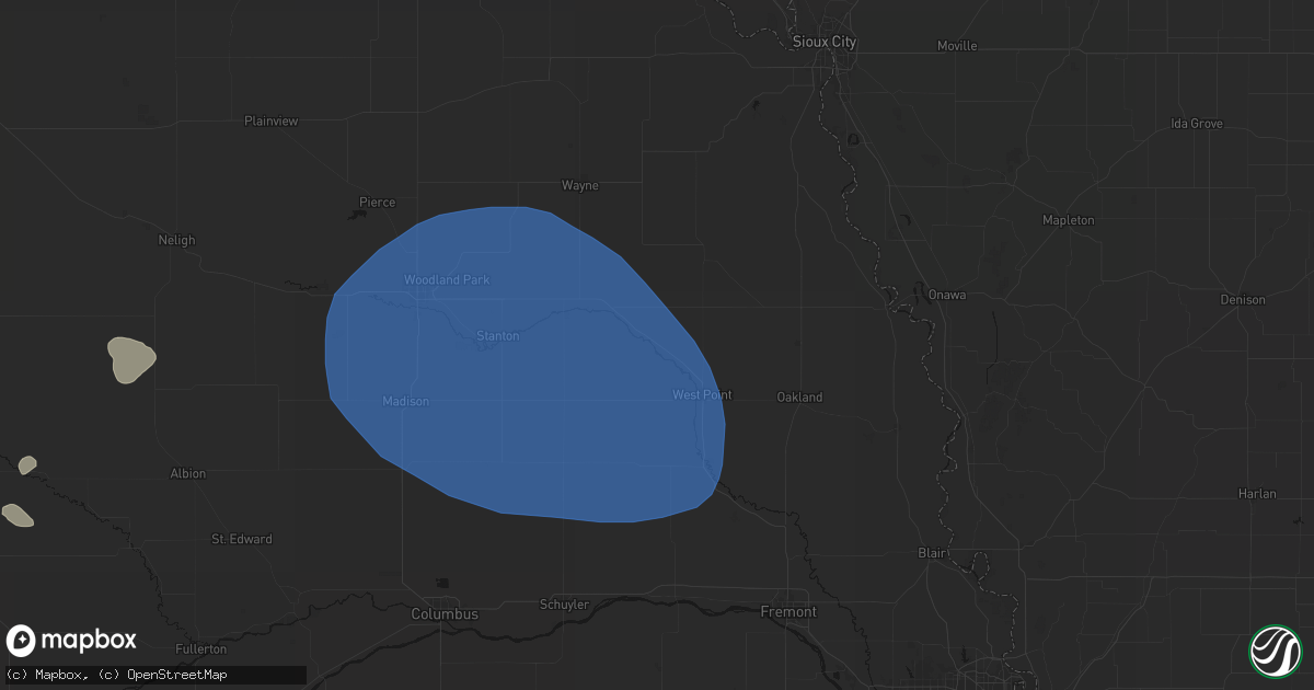 Hail map in Beemer, NE on July 30, 2026