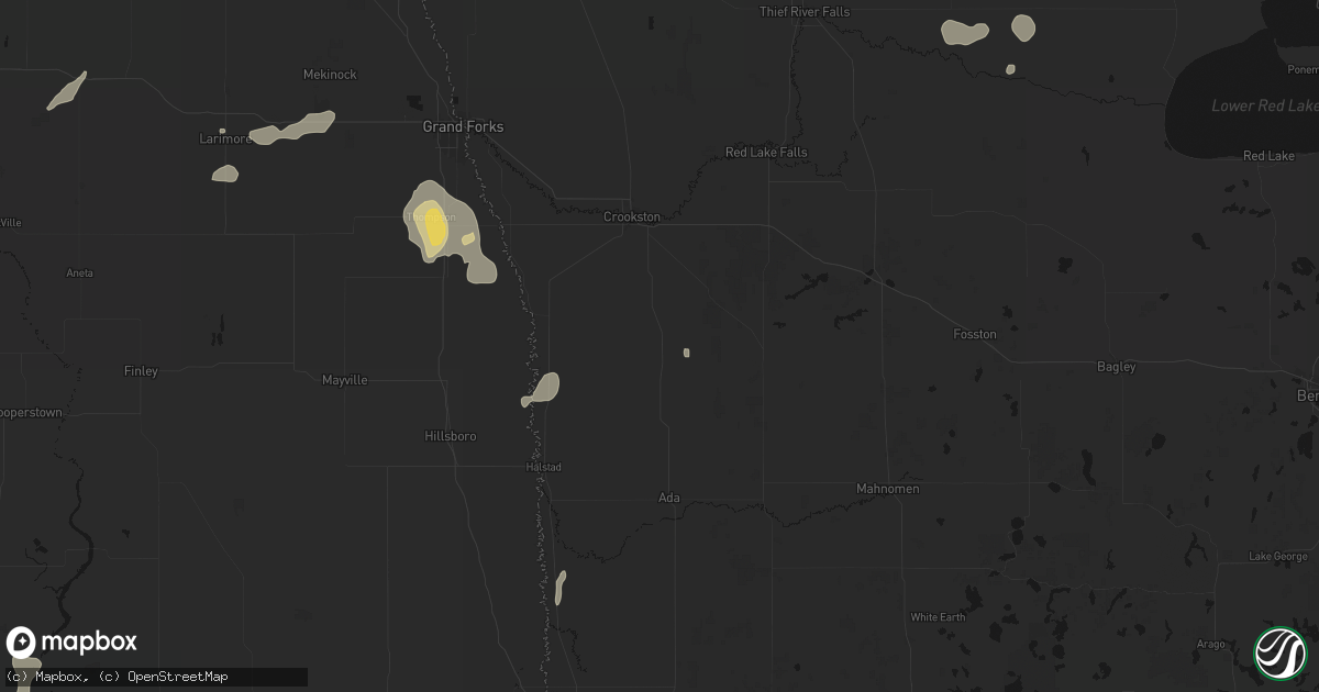 Hail map in Beltrami, MN on July 30, 2026