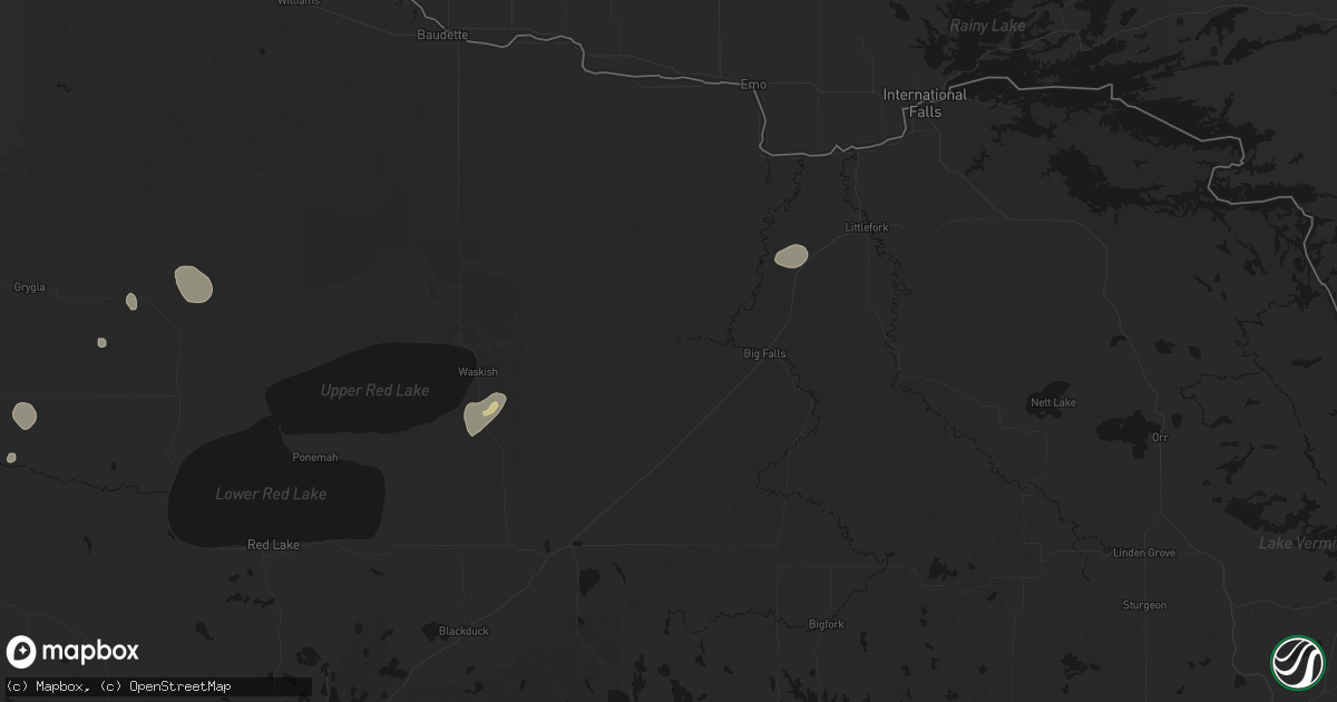 Hail map in Big Falls, MN on July 30, 2026