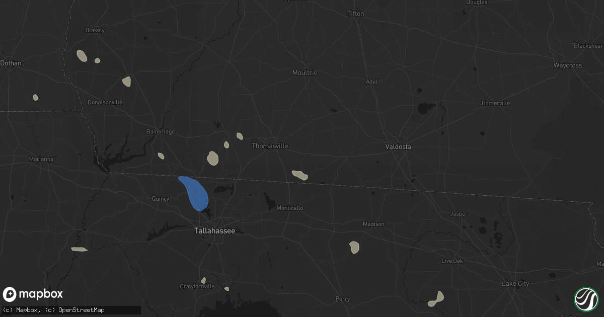 Hail map in Boston, GA on July 30, 2026
