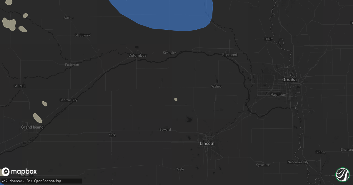 Hail map in Brainard, NE on July 30, 2026