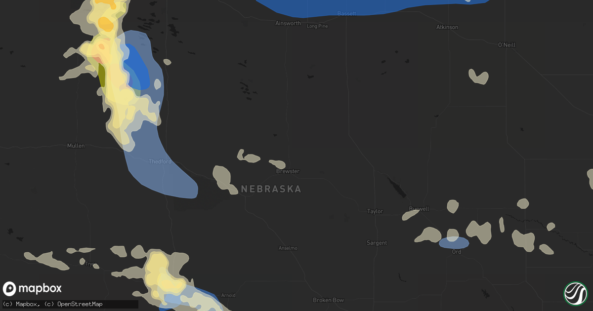 Hail map in Brewster, NE on July 30, 2026