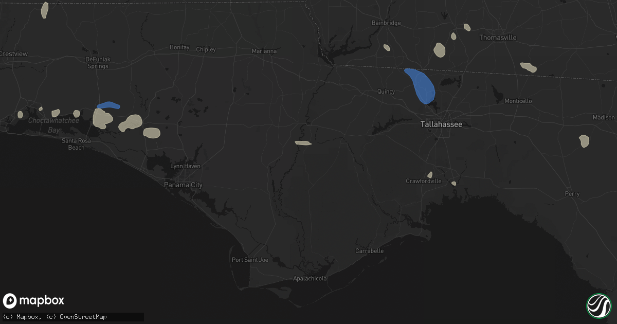 Hail map in Bristol, FL on July 30, 2026