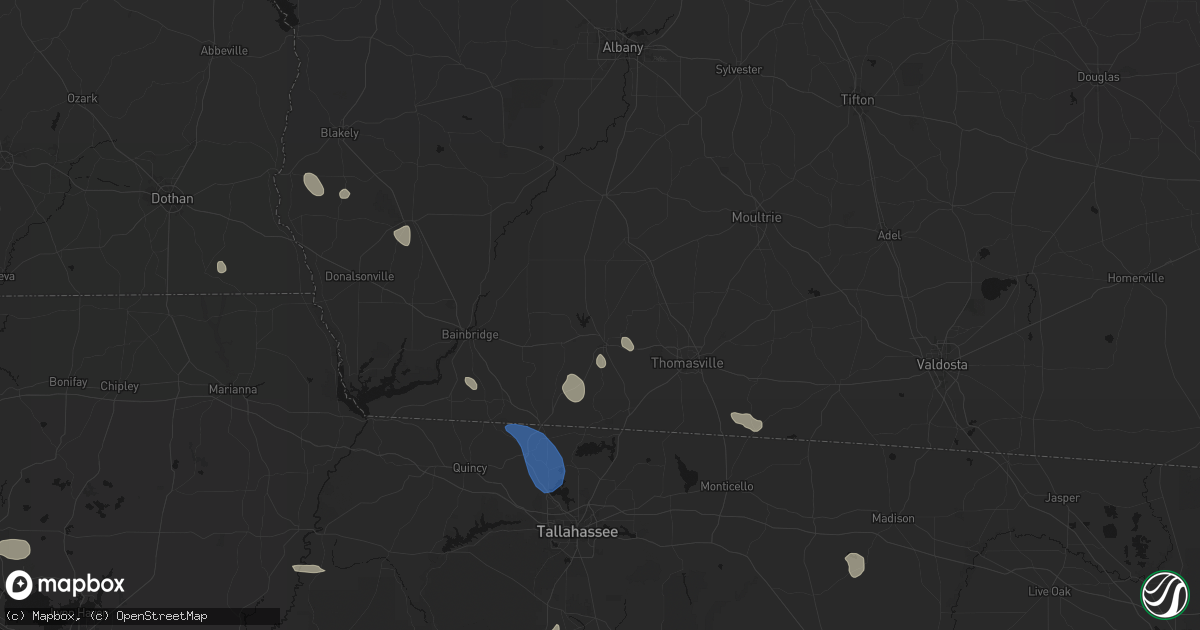 Hail map in Cairo, GA on July 30, 2026