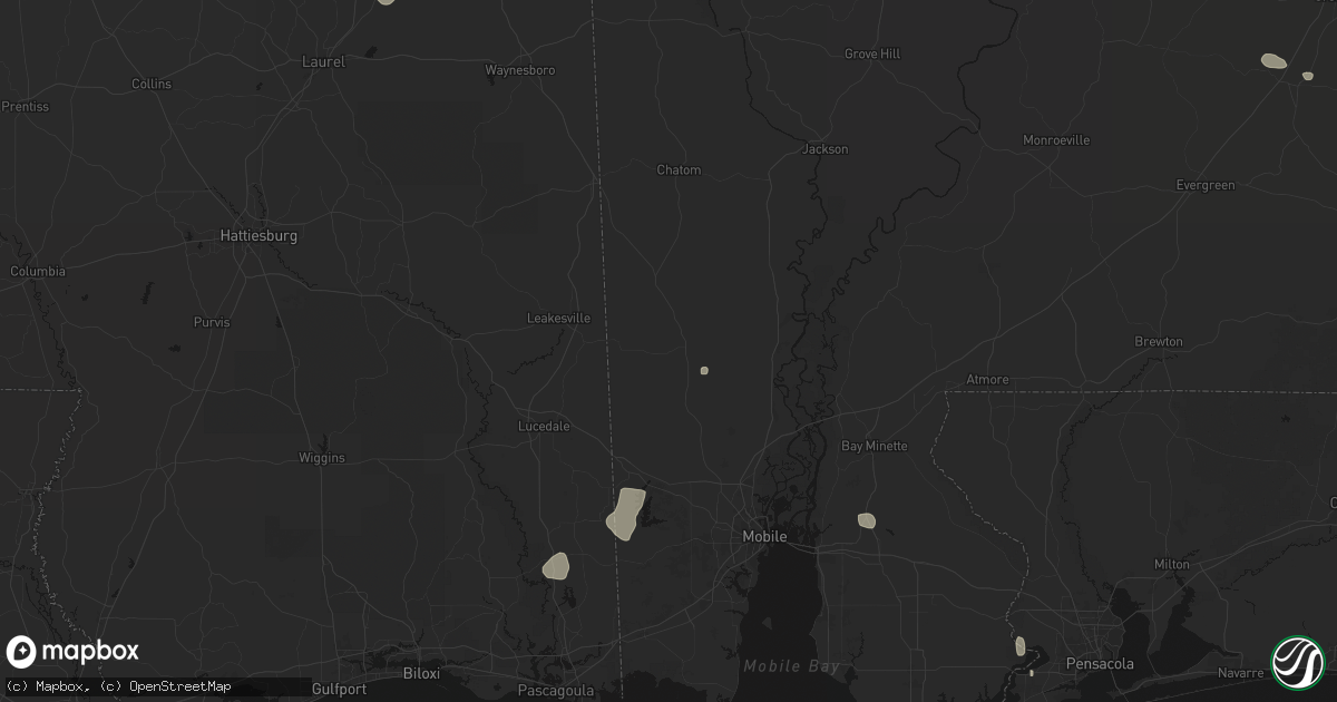 Hail map in Citronelle, AL on July 30, 2026