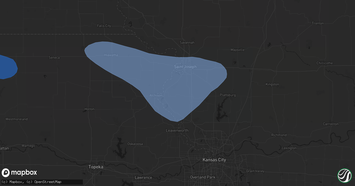 Hail map in De Kalb, MO on July 30, 2026