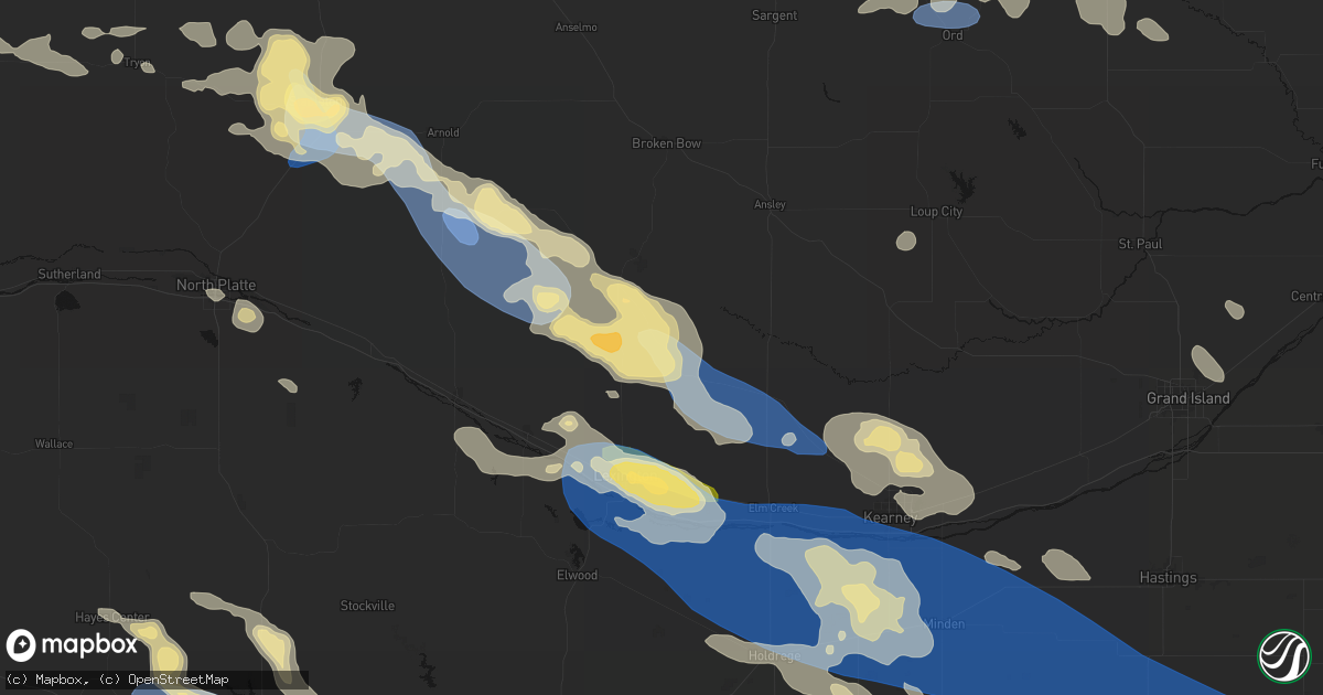 Hail map in Eddyville, NE on July 30, 2026