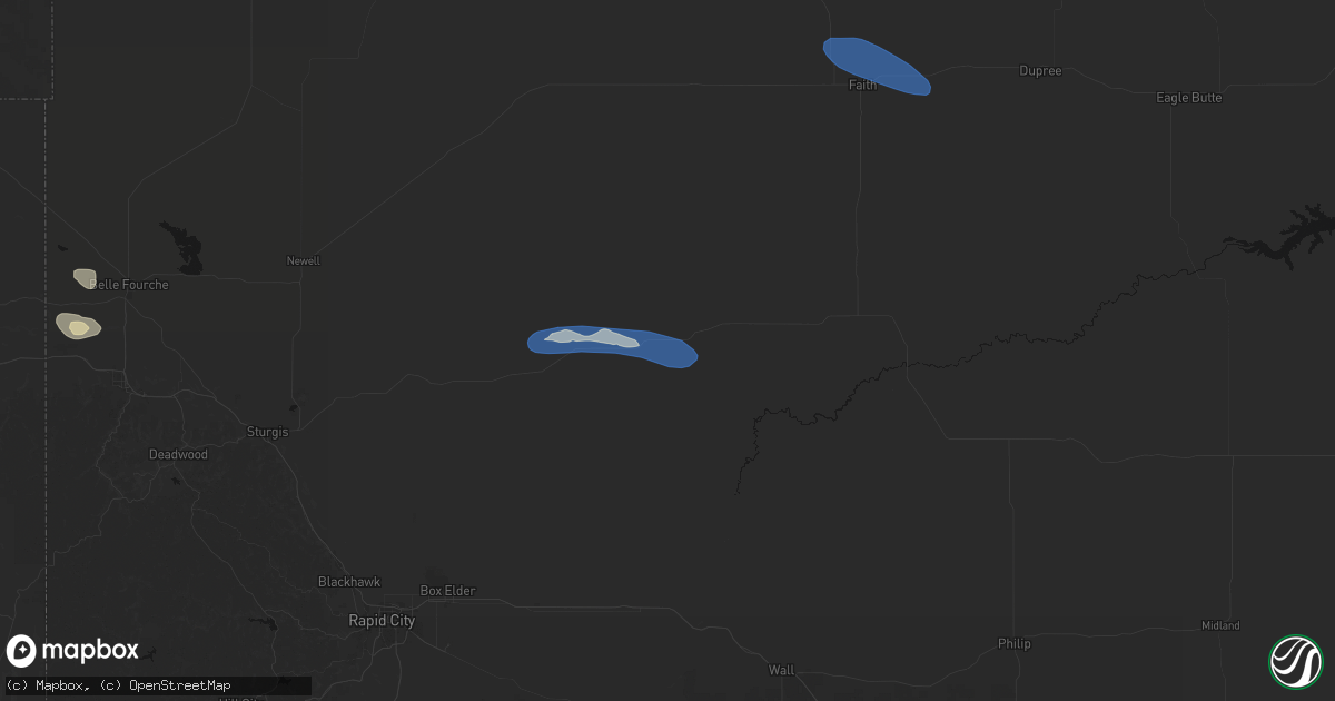 Hail map in Enning, SD on July 30, 2026