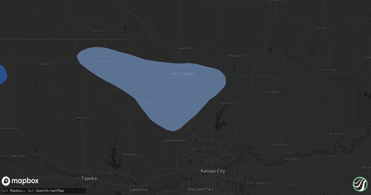 Hail map in Faucett, MO on July 30, 2026