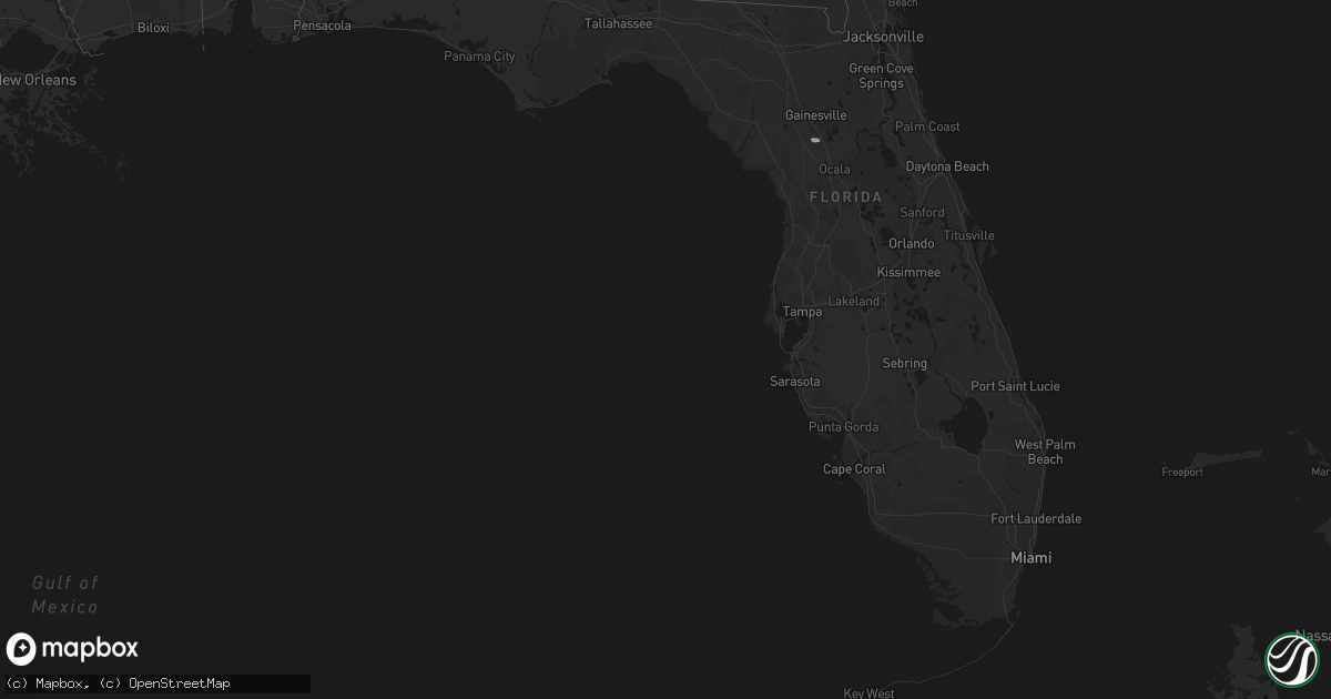 Hail map in Florida on July 30, 2026