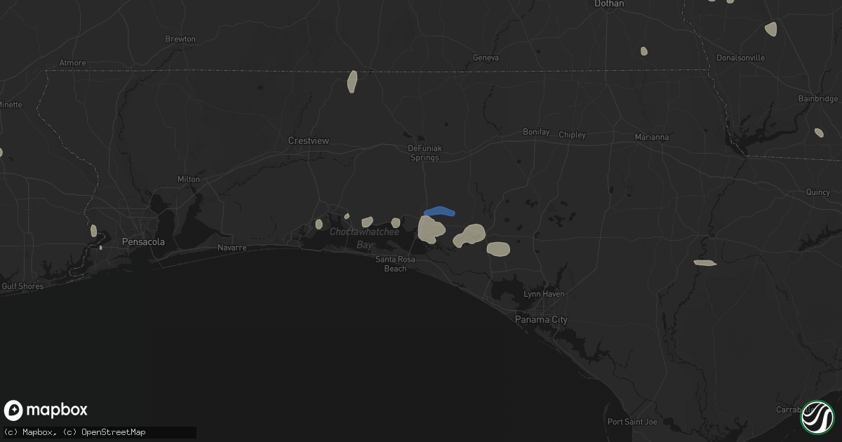 Hail map in Freeport, FL on July 30, 2026