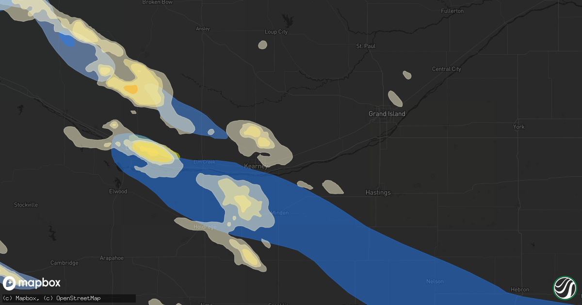 Hail map in Gibbon, NE on July 30, 2026