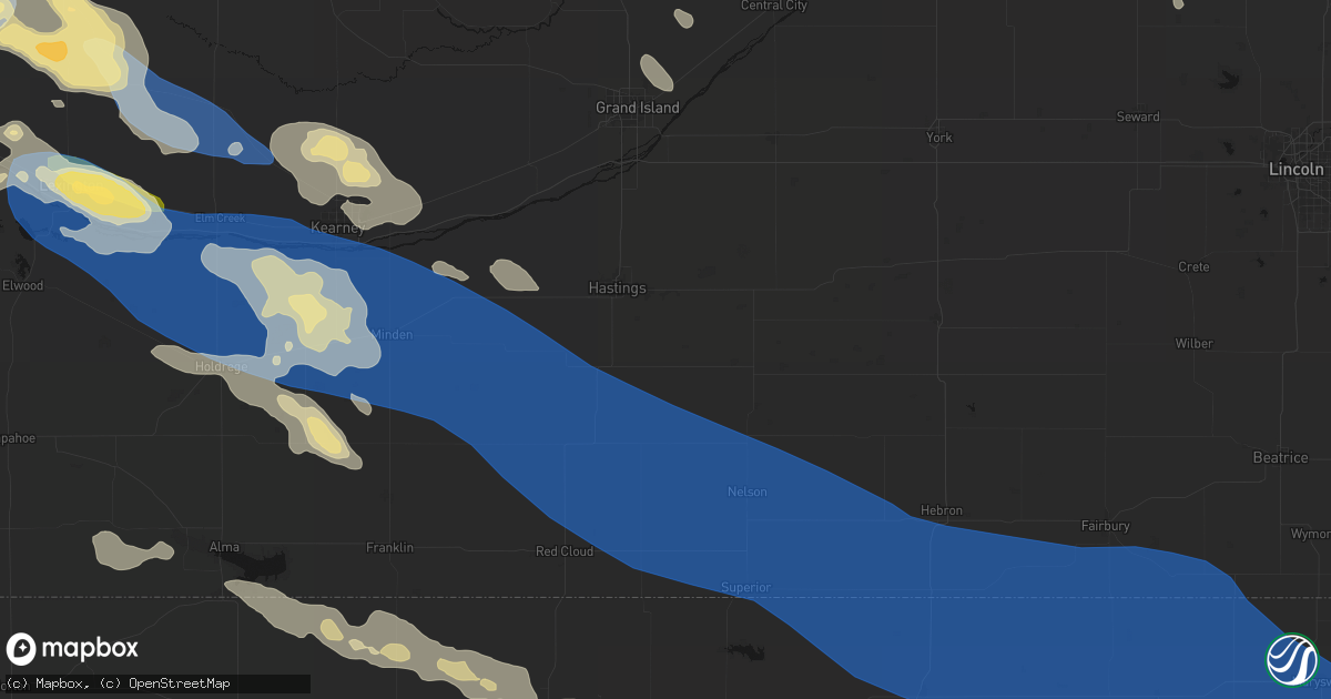 Hail map in Glenvil, NE on July 30, 2026