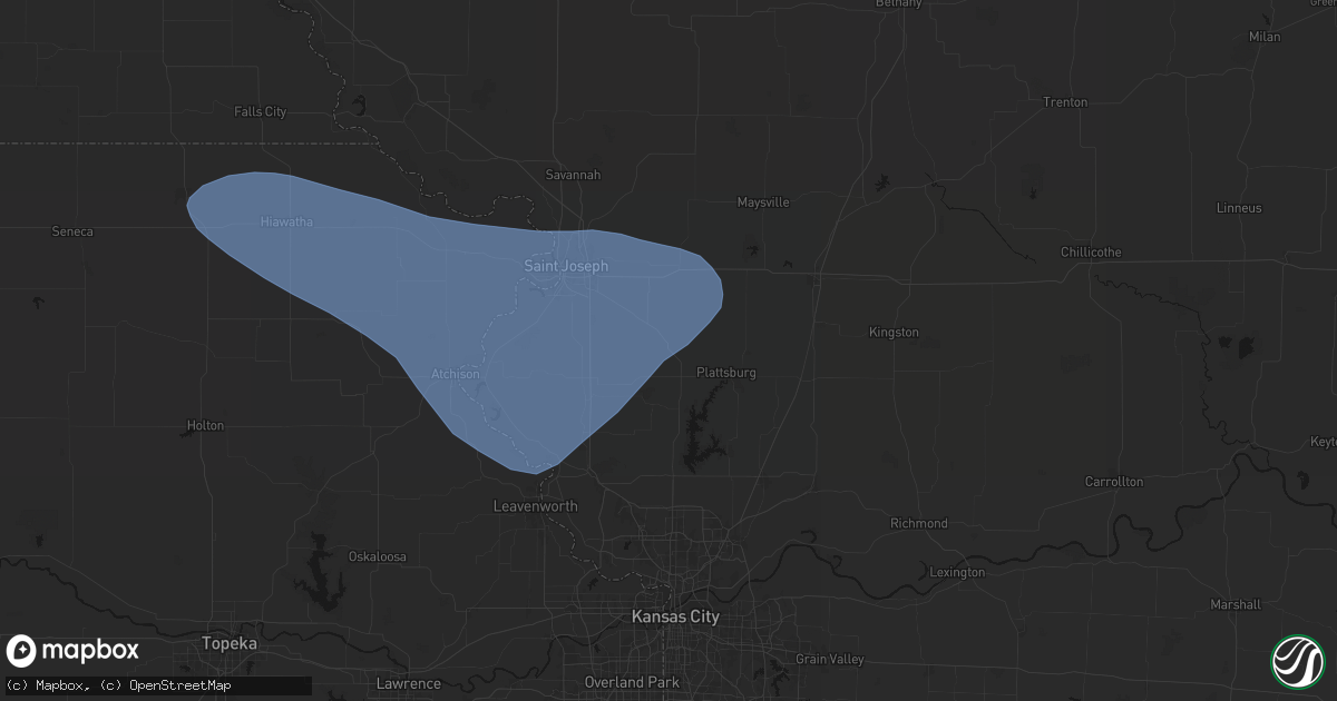 Hail map in Gower, MO on July 30, 2026