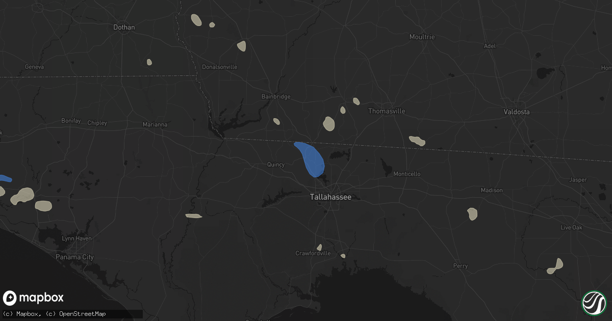 Hail map in Havana, FL on July 30, 2026