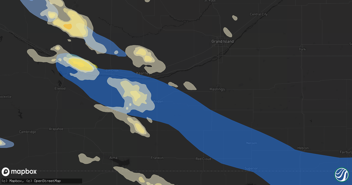 Hail map in Heartwell, NE on July 30, 2026