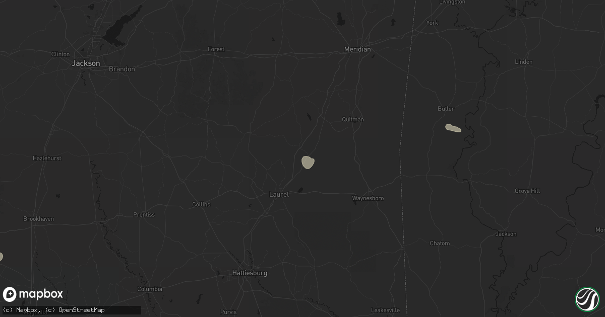 Hail map in Heidelberg, MS on July 30, 2026