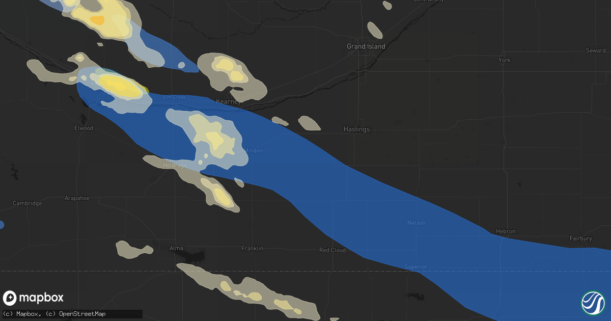 Hail map in Holstein, NE on July 30, 2026