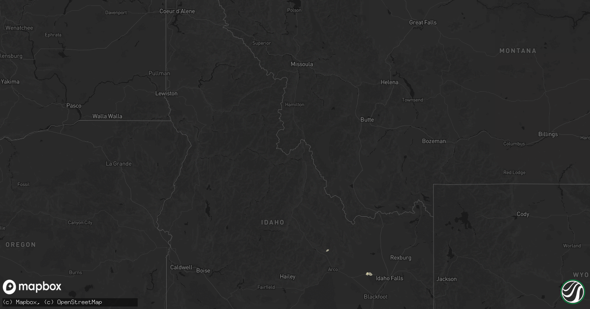 Hail map in Idaho on July 30, 2026