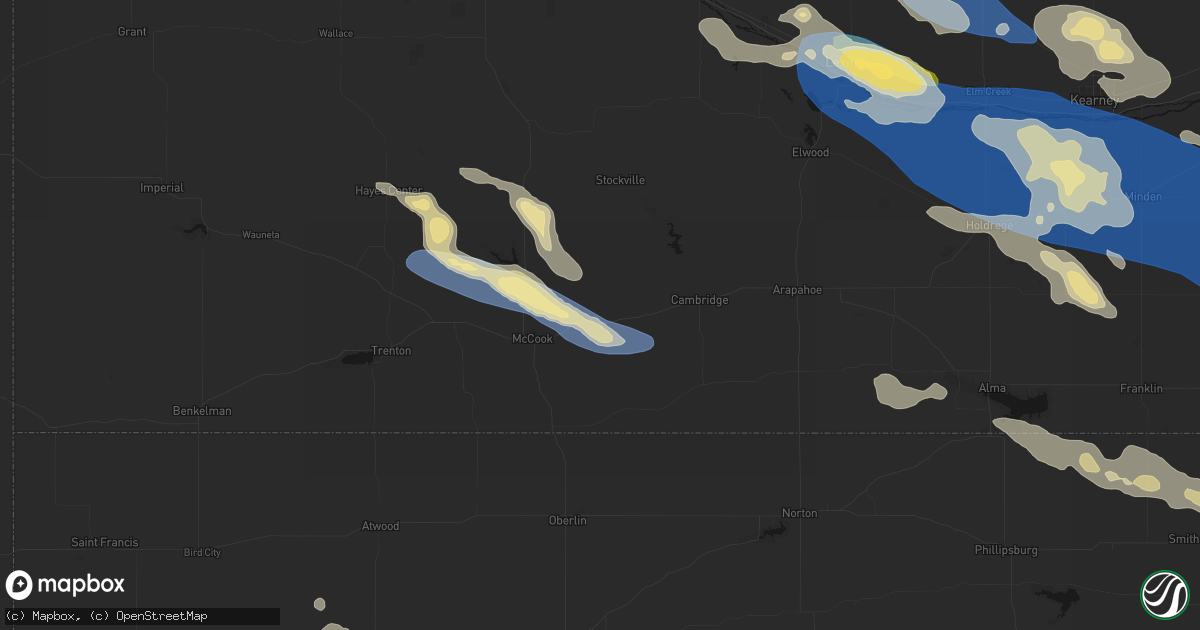 Hail map in Indianola, NE on July 30, 2026