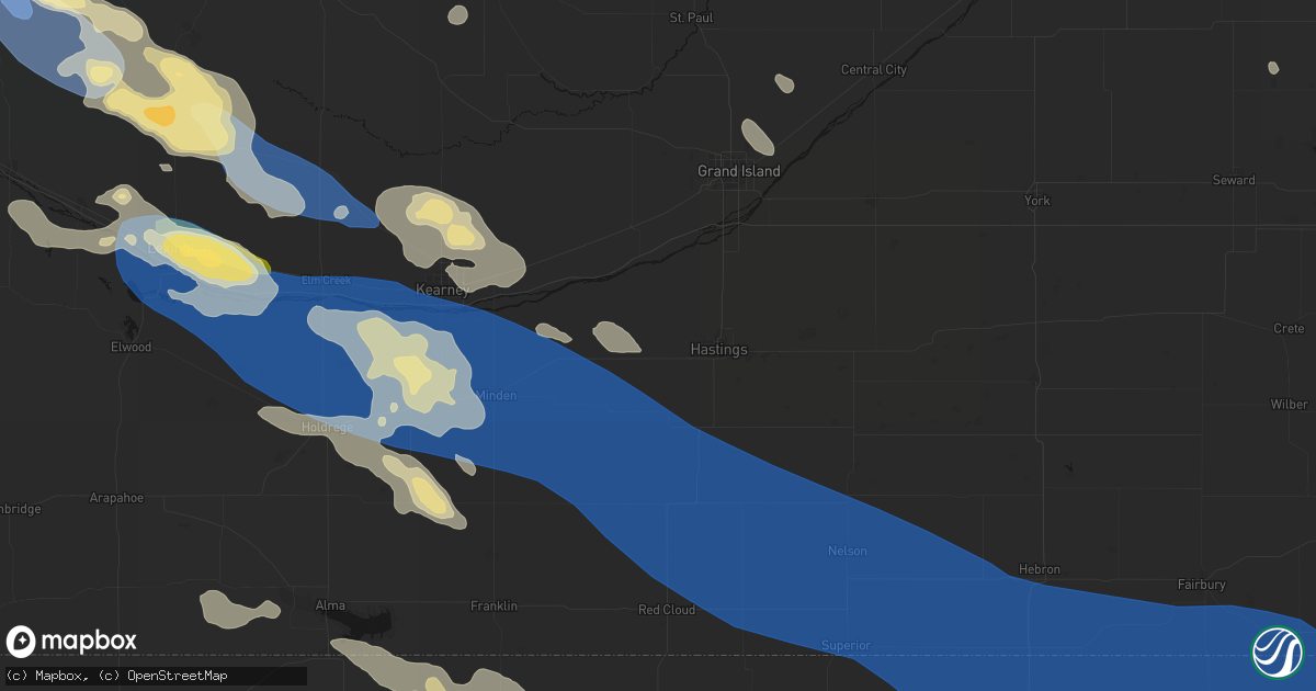Hail map in Juniata, NE on July 30, 2026