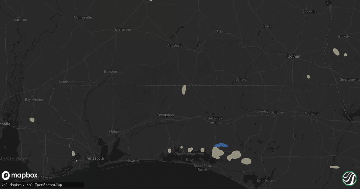 Hail map in Laurel Hill, FL on July 30, 2026