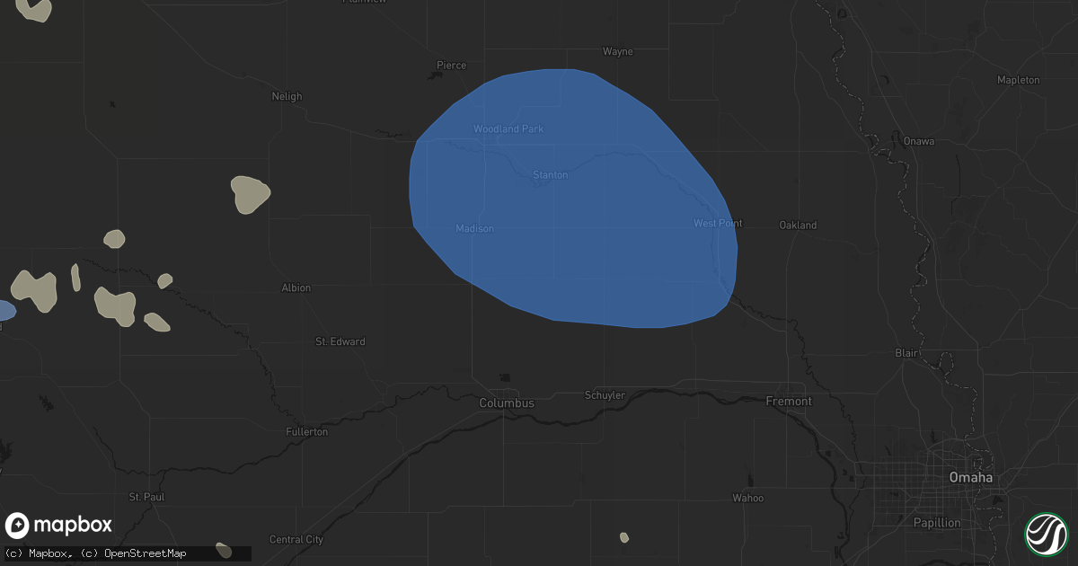Hail map in Leigh, NE on July 30, 2026