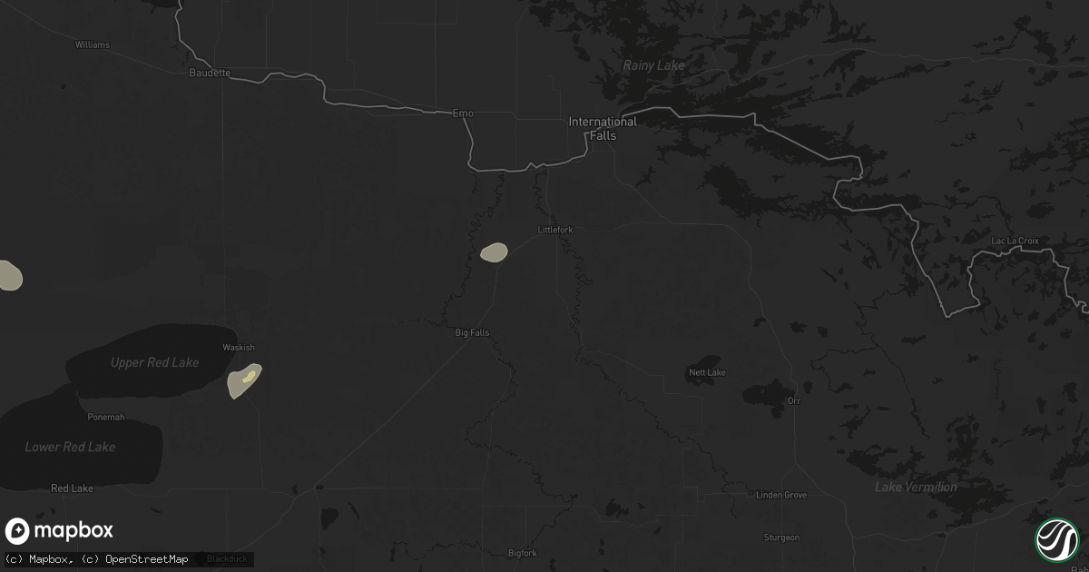 Hail map in Littlefork, MN on July 30, 2026