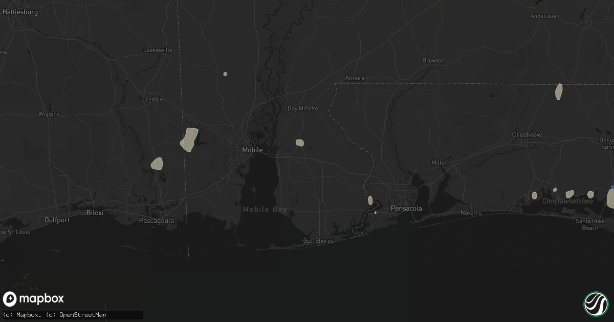 Hail map in Loxley, AL on July 30, 2026