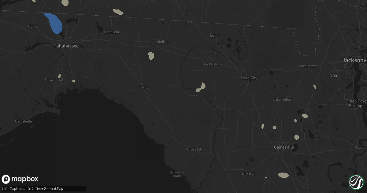 Hail map in Mayo, FL on July 30, 2026