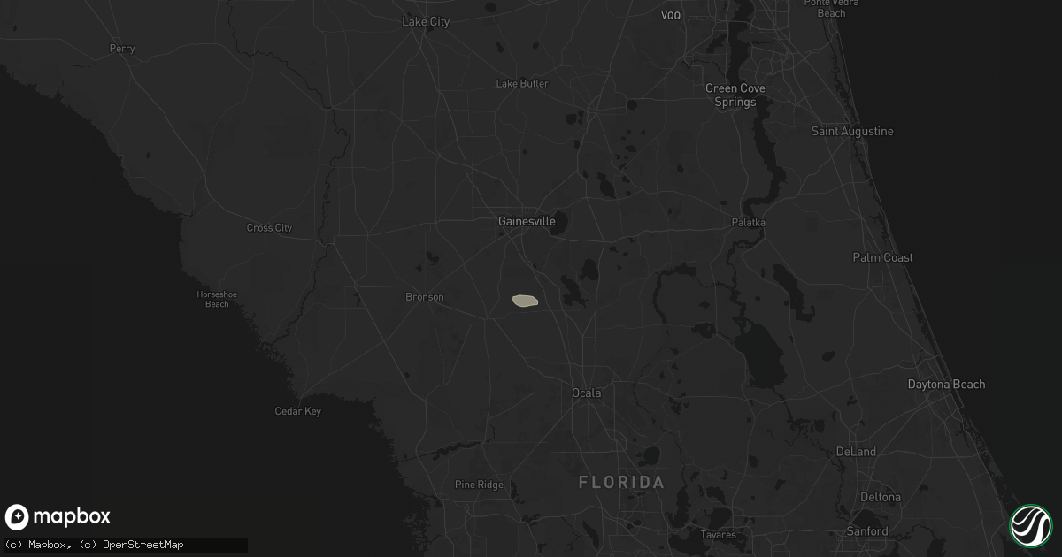 Hail map in Micanopy, FL on July 30, 2026