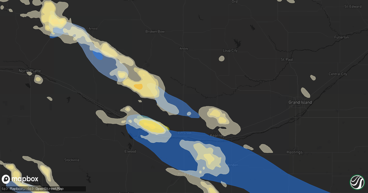 Hail map in Miller, NE on July 30, 2026