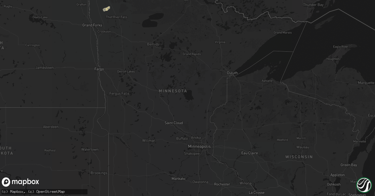 Hail map in Minnesota on July 30, 2026