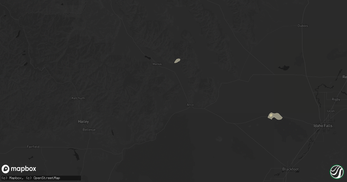 Hail map in Moore, ID on July 30, 2026