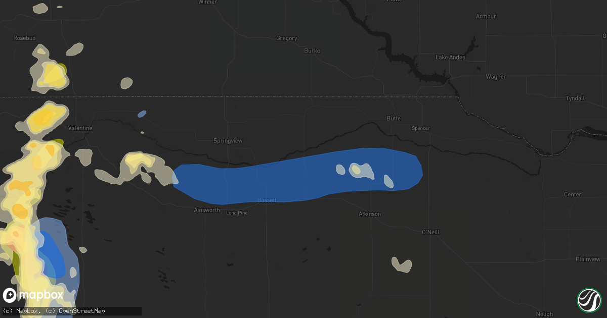 Hail map in Newport, NE on July 30, 2026