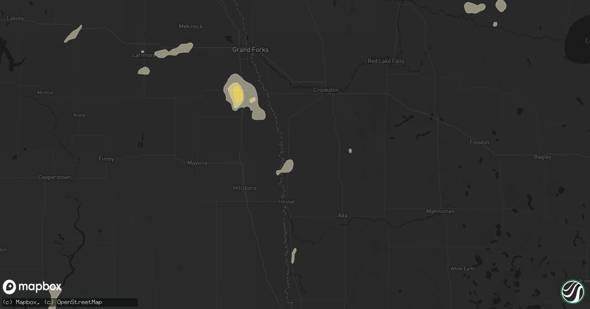 Hail map in Nielsville, MN on July 30, 2026