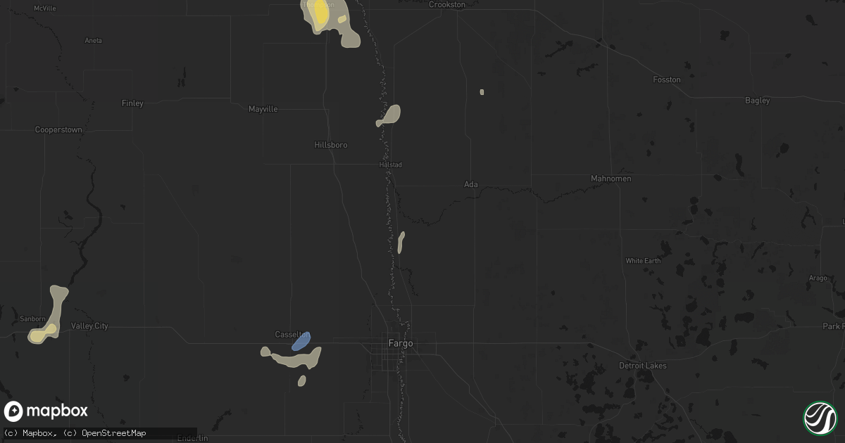 Hail map in Perley, MN on July 30, 2026