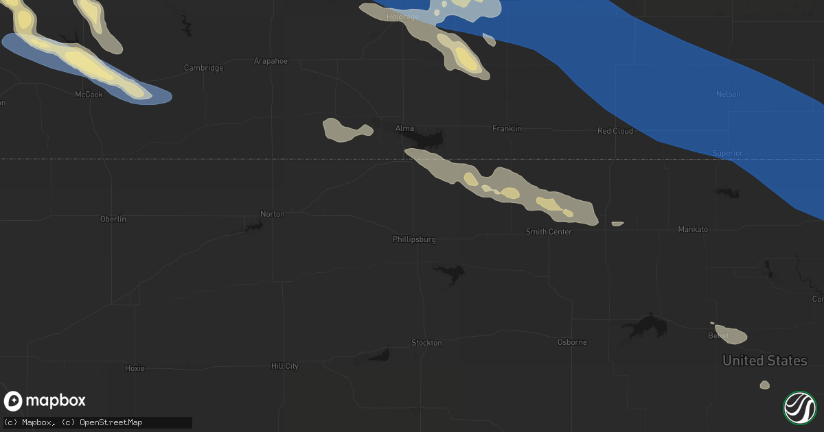 Hail map in Phillipsburg, KS on July 30, 2026