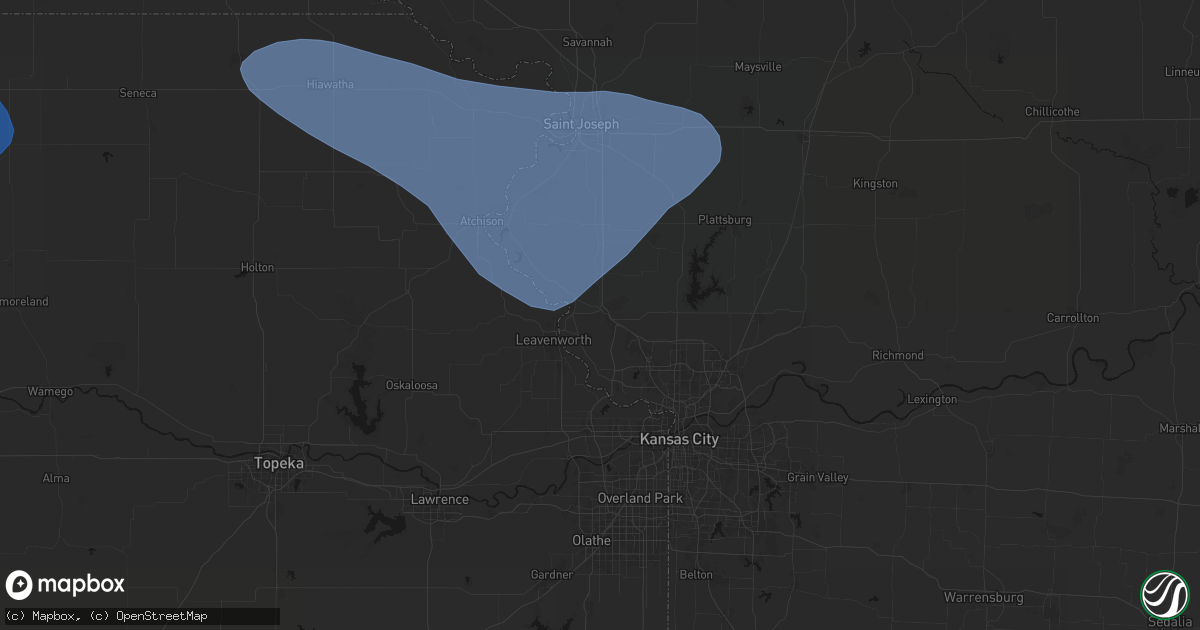 Hail map in Platte City, MO on July 30, 2026