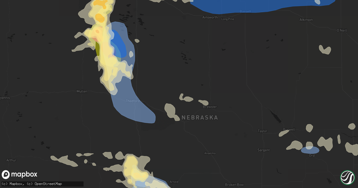 Hail map in Purdum, NE on July 30, 2026