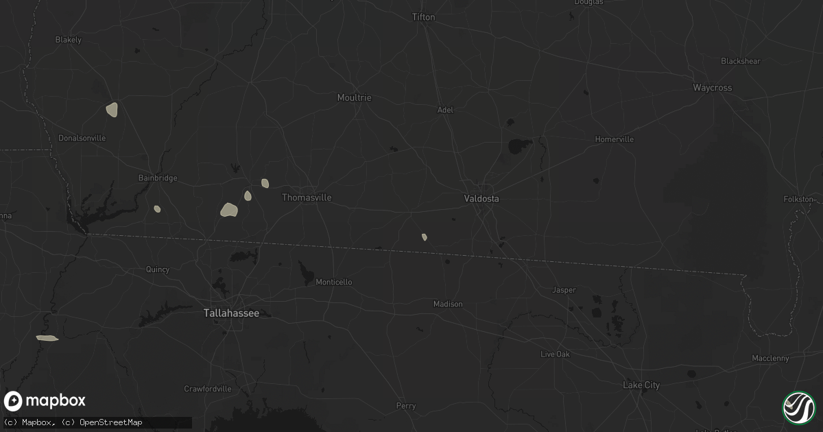 Hail map in Quitman, GA on July 30, 2026