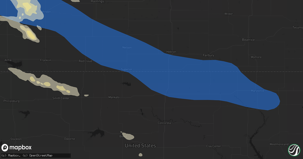 Hail map in Republic, KS on July 30, 2026