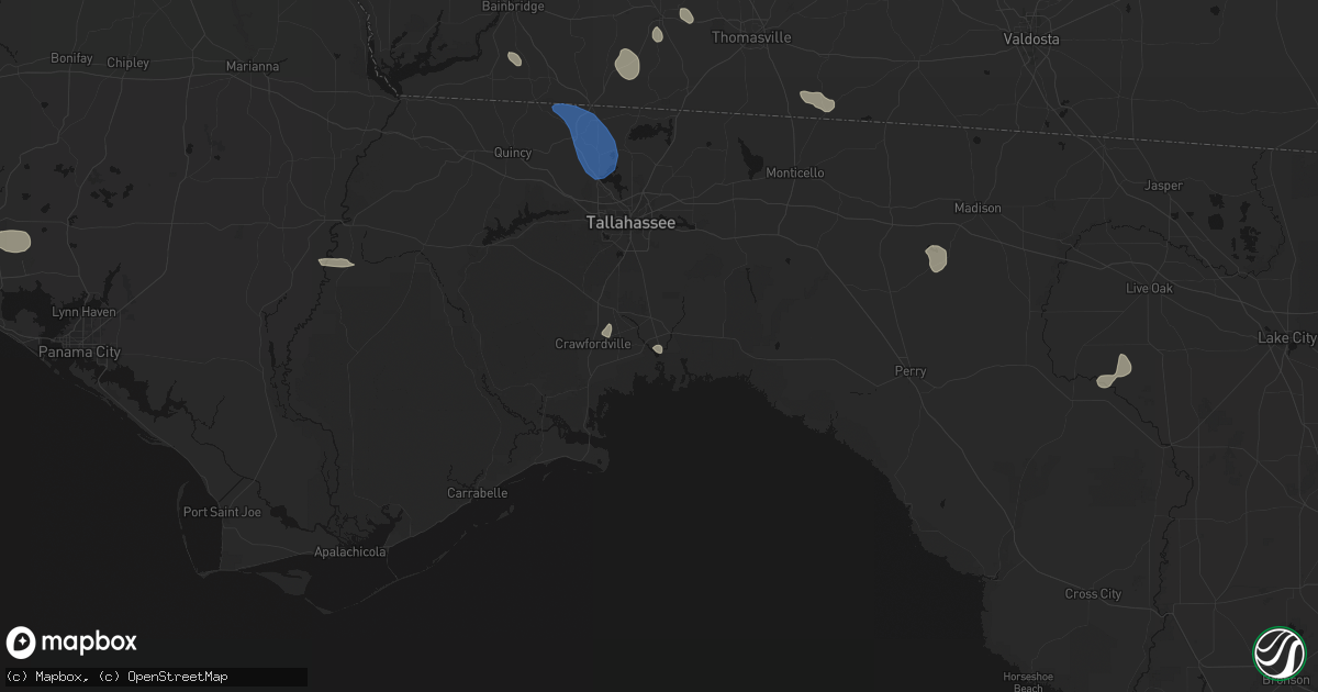 Hail map in Saint Marks, FL on July 30, 2026