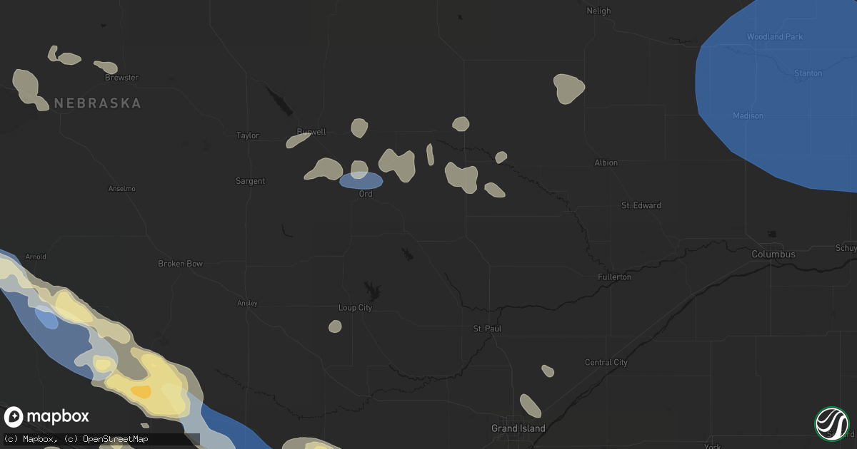 Hail map in Scotia, NE on July 30, 2026