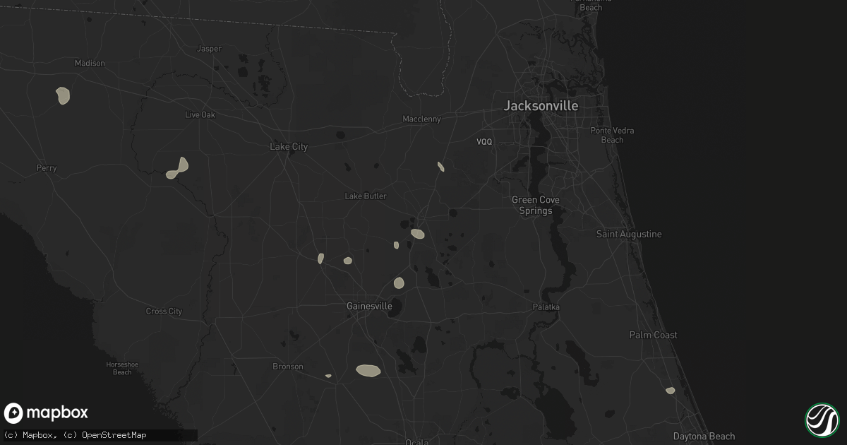 Hail map in Starke, FL on July 30, 2026