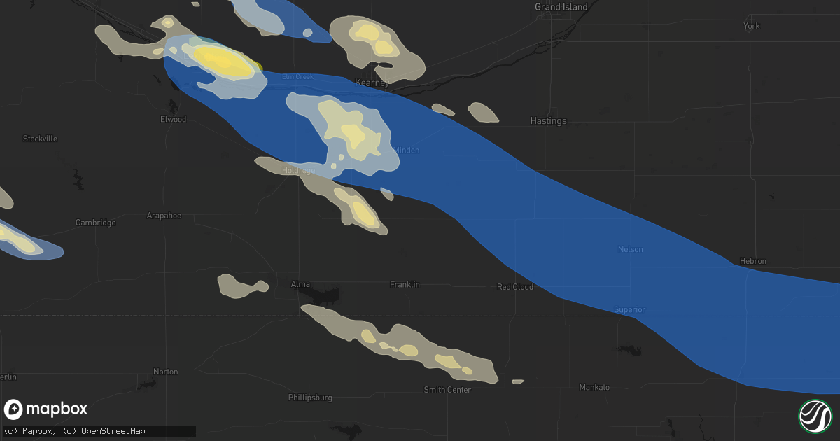 Hail map in Upland, NE on July 30, 2026
