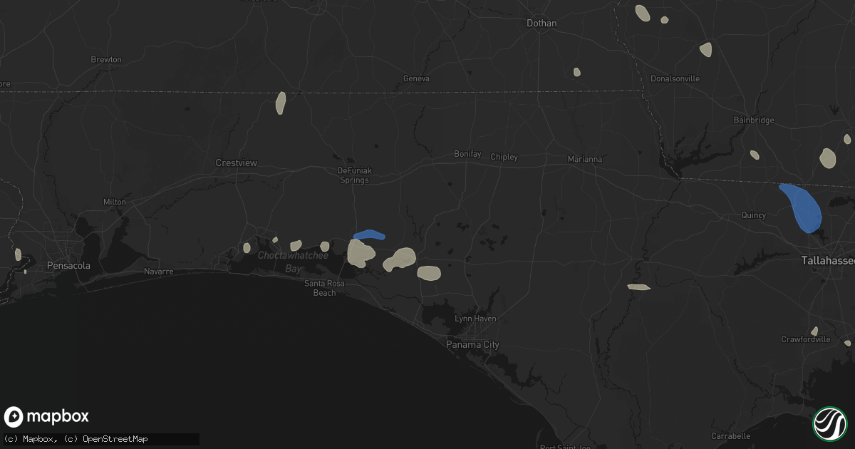 Hail map in Vernon, FL on July 30, 2026