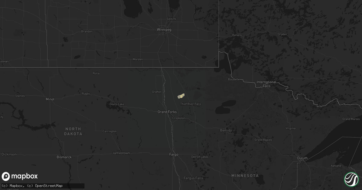 Hail map on July 30, 2026