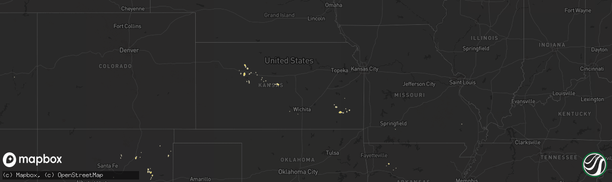 Hail map on July 31, 2011